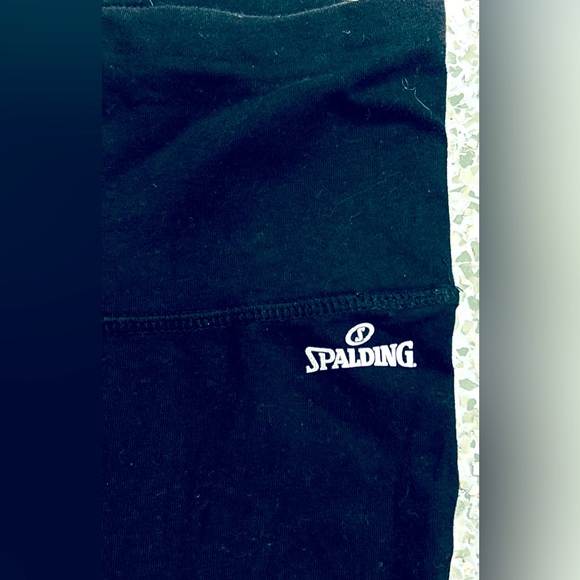 SPALDING Cropped Leggings for Womens. Size Small, Color Black. - Picture 2 of 3